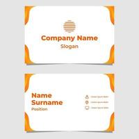 abstract orange gradient business card template vector