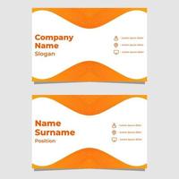 abstract orange gradient business card template vector