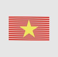 pincel de bandera de vietnam. bandera nacional vector