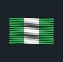 pincel de bandera de nigeria. bandera nacional vector