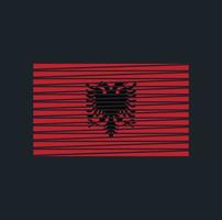 pincel de bandera de albania. bandera nacional vector