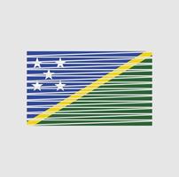 Solomon Islands Flag Brush. National Flag vector