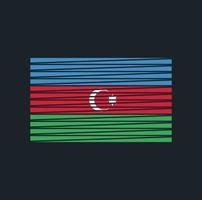 pincel de bandera de azerbaiyán. bandera nacional vector