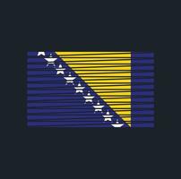 cepillo de bandera de bosnia herzegovina. bandera nacional vector