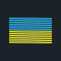 Ukraine Flag Brush. National Flag vector