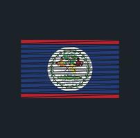 cepillo de bandera de belice. bandera nacional vector