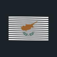 Cyprus Flag Brush. National Flag vector