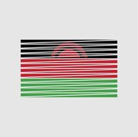 Malawi Flag Brush. National Flag vector