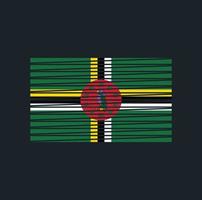 Dominica Flag Brush. National Flag vector