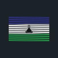 Lesotho Flag Brush. National Flag vector