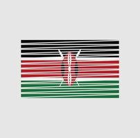 Kenya Flag Brush. National Flag vector