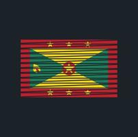 Grenada Flag Brush. National Flag vector