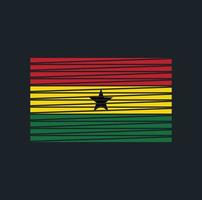 Ghana Flag Brush. National Flag vector