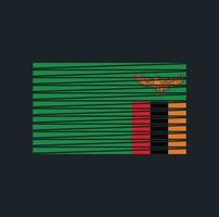 cepillo de bandera de zambia. bandera nacional vector