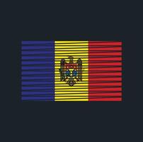 Moldova Flag Brush. National Flag vector