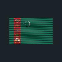 Turkmenistan Flag Brush. National Flag vector