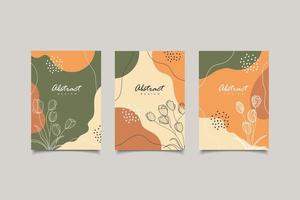 Hand draw abstract cover modern design templates collection vector