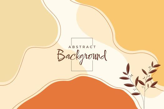 Hand draw abstract background natural flat design vector