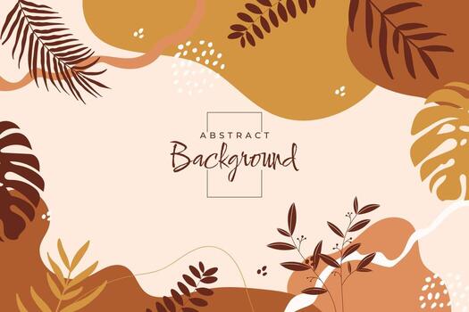 flat design abstract floral template background in drawing design vector