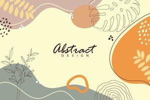 Hand draw abstract minimalist background vector