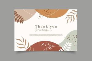 Thank you wedding card template design collection vector