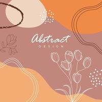 abstract modern natural background with shapes drawing design collection vector