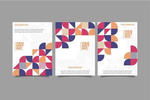 Abstract geometric covers minimalist design vector