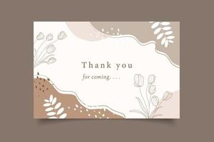 Thank you card template abstract design collection vector