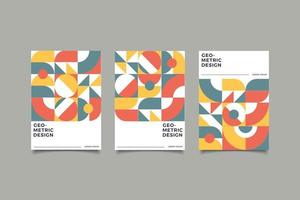 Abstract geometric cover design collection vector