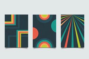 Retro stripes abstract background in vintage vector