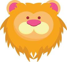 lion head cartoon illustration vector