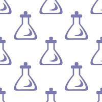 Test-tube abstract seamless pattern. Icon background. vector