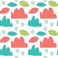 Abstract seamless pattern with different shapes. Background. vector