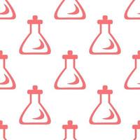 Test-tube abstract seamless pattern. Icon background. vector