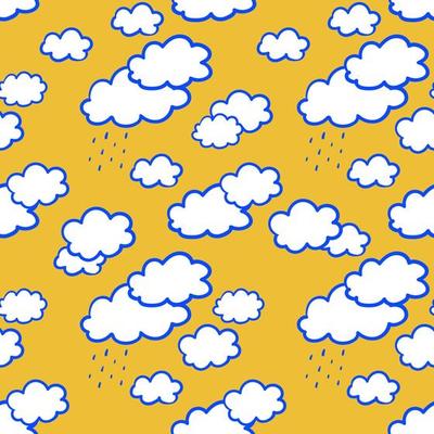 Seamless pattern with clouds, sky pattern.