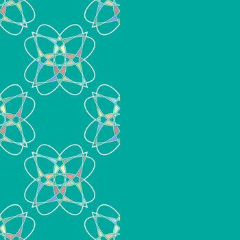 fondo abstracto. patrón abstracto con flores. flores de espirógrafo. tarjeta de invitación. folleto con espacio vacío para texto vector