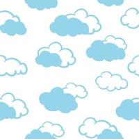 Seamless pattern with clouds, sky pattern. vector