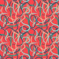 Abstract hand drawn doodle thin line wavy seamless pattern. vector