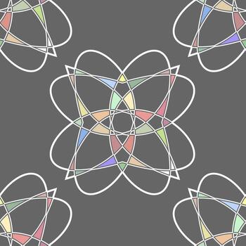 fondo abstracto sin fisuras. patrón abstracto con flores. flores de espirógrafo vector