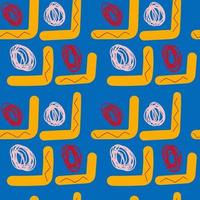 Colorful hand drawn doodle seamless pattern with abstract hand drawn shapes. Tile, infinity texture, modern background. vector