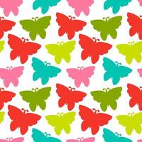 patrón transparente de colores con mariposa. papel de regalo, fondo. vector