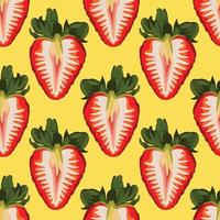 hand draw sweet and fresh fruits drawing seamless background vector