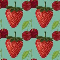 fresh hand draw fruits seamless background pattern vector