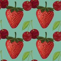 fresh hand draw fruits seamless background pattern vector