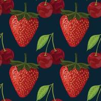 fresh hand draw fruits seamless background pattern design vector