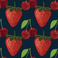 fresh hand draw fruits seamless background pattern design vector