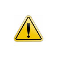 Yellow Warning Dangerous attention icon vector, danger symbol, filled flat sign, solid pictogram, isolated on white. Exclamation mark triangle symbol, logo. Attracting attention Security First sign.