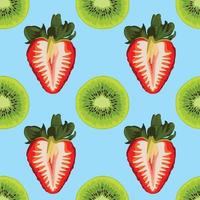 beautiful fresh hand draw fruits seamless background pattern vector