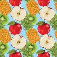 colorful hand draw fruits seamless background pattern design vector