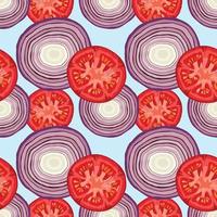 hand draw vegetarain seamless background pattern vector